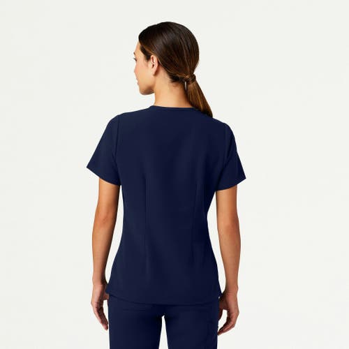 Jaanuu 1-pocket Slim V-neck Scrub Top In Blue