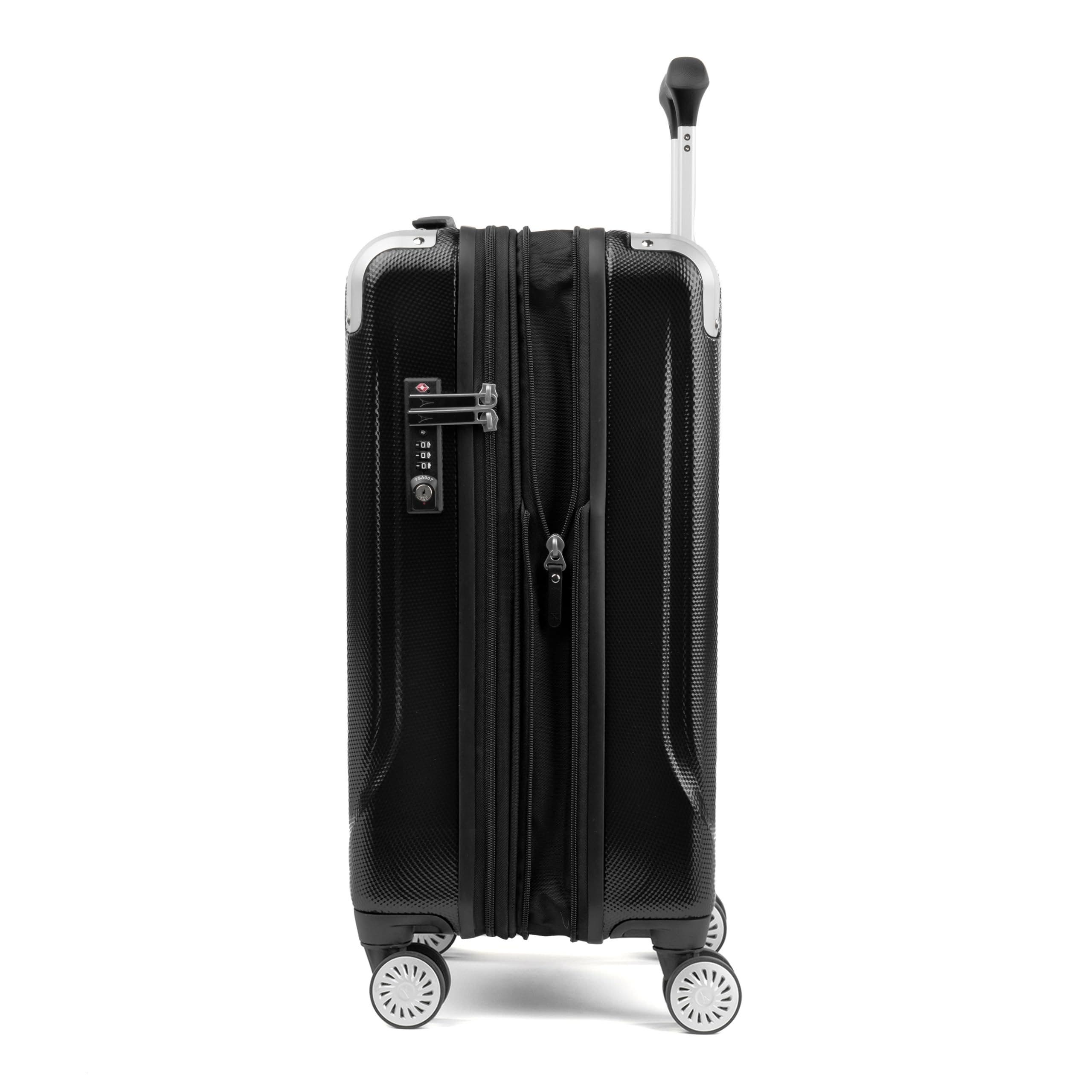 TRAVELPRO Pathways 3 Hardside Expandable 3 Piece (21"/25"/28") Spinner Luggage Set, Alternate, color, Black Knight