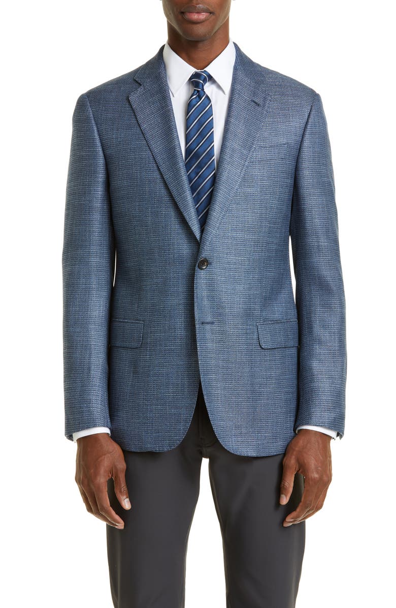 Emporio Armani Textured Viscose Sport Coat, Main, color,