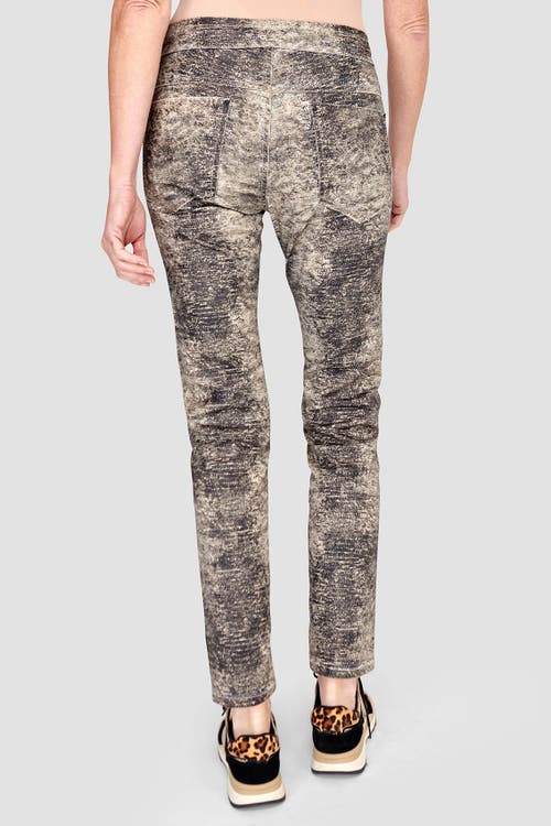 ALEMBIKA ALEMBIKA ABSTRACT REPTILE SKIN SLIM-FIT STRETCH JEANS