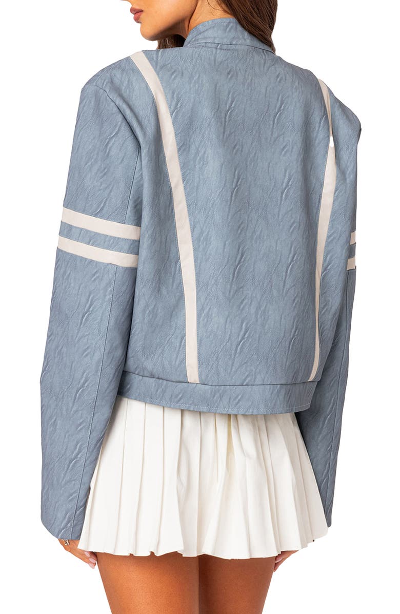 EDIKTED Rockstar Oversize Faux Leather Jacket, Alternate, color, 