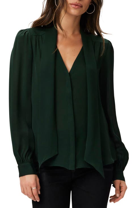 Kirstie Tie Neck Silk Georgette Shirt