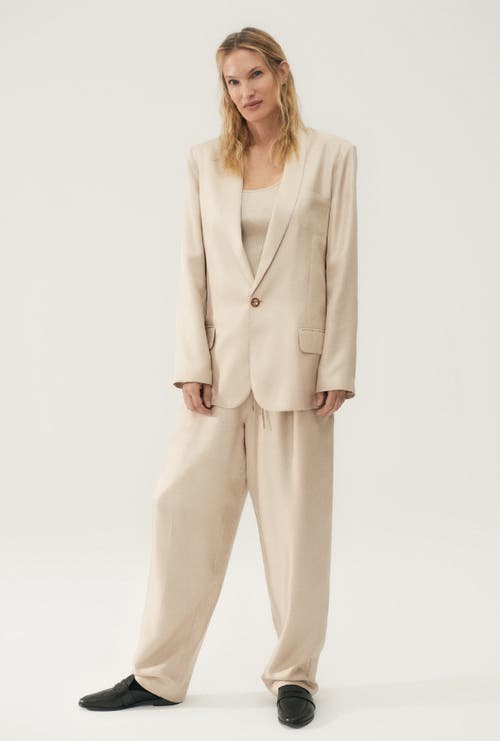Silk Laundry Twill Miami Blazer Hazelnut In Hazelnut