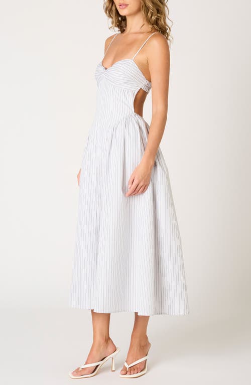 Nia Destene Stripe Sundress In Gray