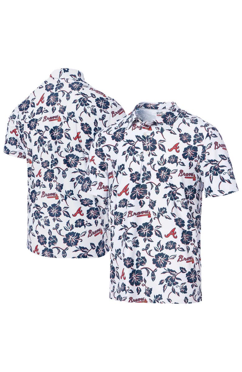 Reyn Spooner Men's Reyn Spooner White Atlanta Braves Performance Polo, Alternate, color, 