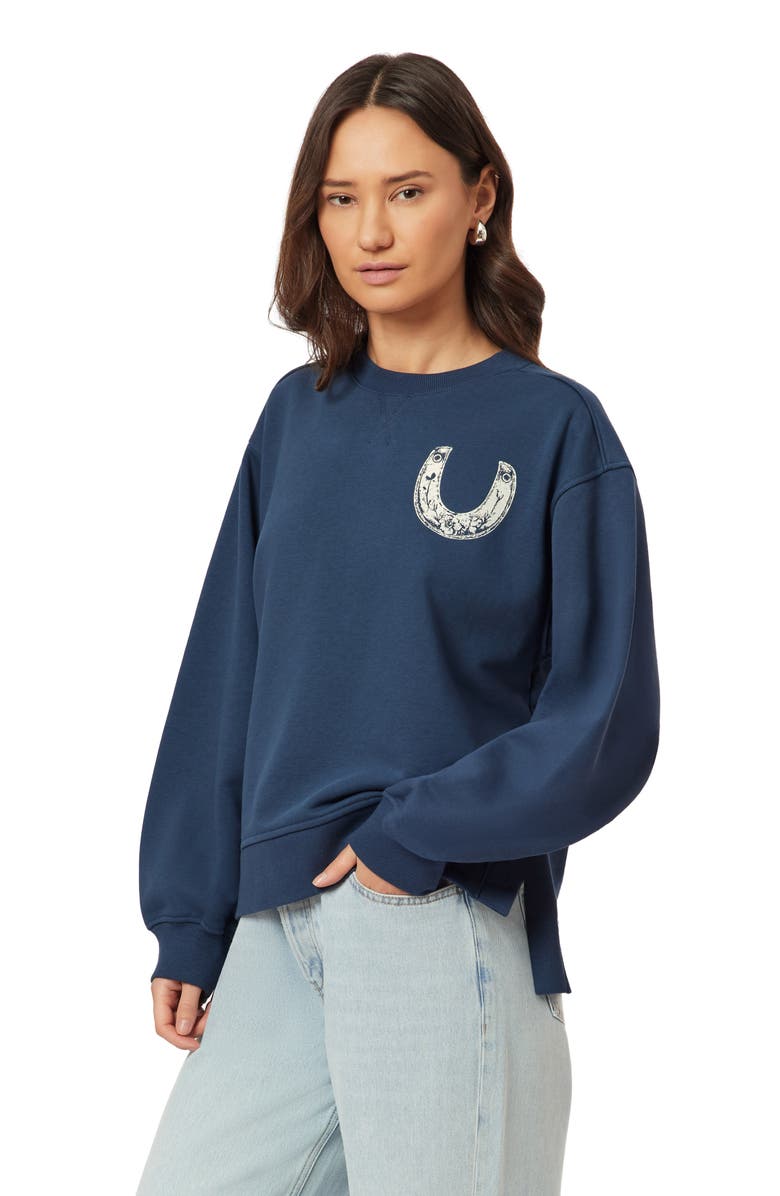 Scotch & Soda Oversize Side Vent Sweatshirt, Alternate, color, Big Dipper Embellished