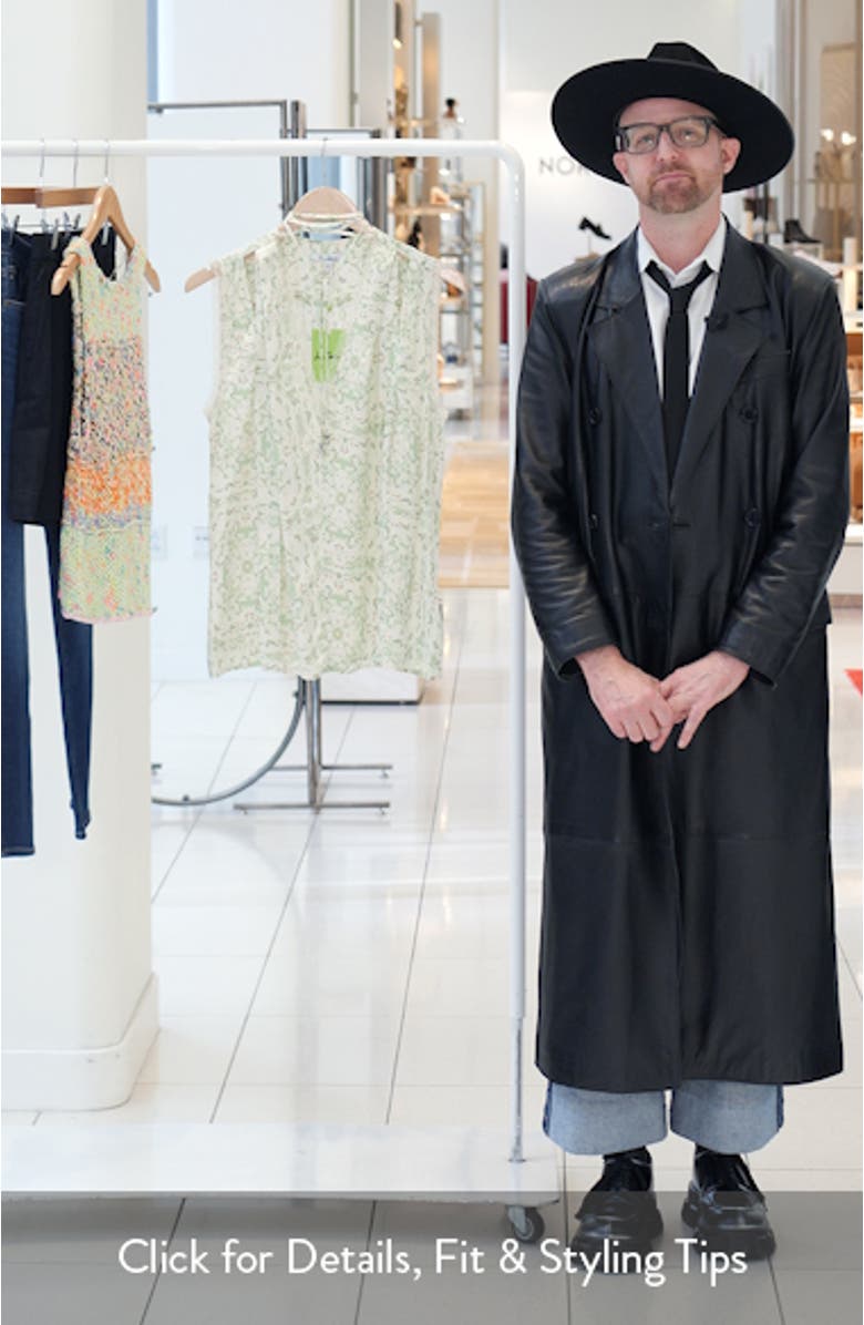 Floral Lace Trim Tie Neck Top, sales video thumbnail