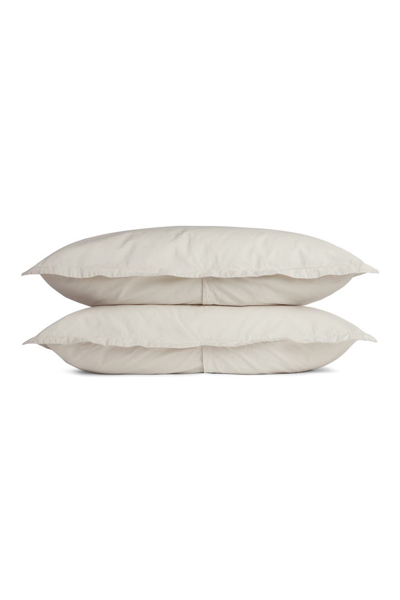 Percale Sham Set, Main, color, BONE