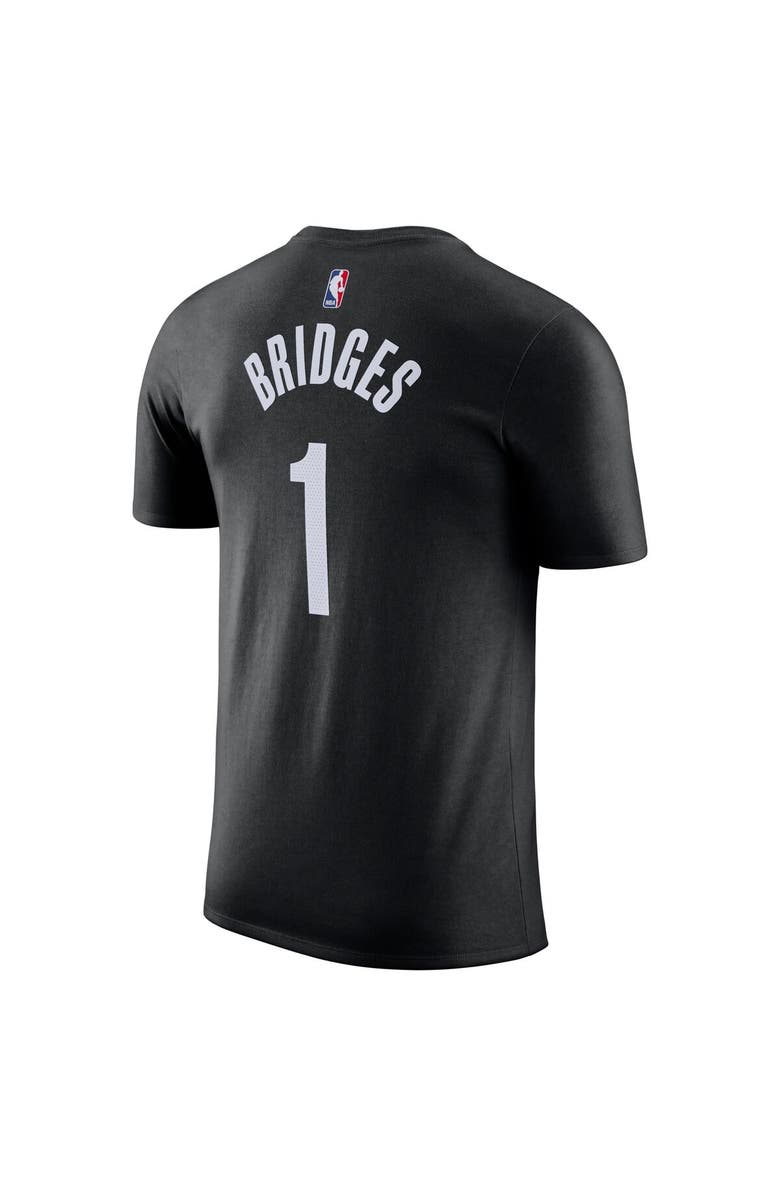 Nike Men's Nike Mikal Bridges Black Brooklyn Nets 2023/24 City Edition Name & Number T-Shirt, Alternate, color, 