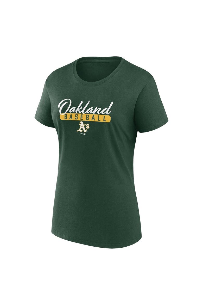 Women's Fanatics Branded Green/Gold Oakland Athletics Fan T-Shirt Combo Set, Alternate, color, Green