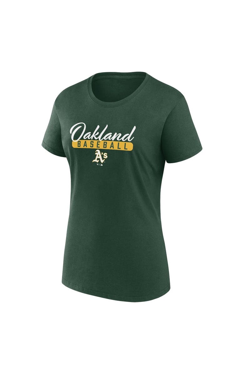 FANATICS Women's Fanatics Branded Green/Gold Oakland Athletics Fan T-Shirt Combo Set, Alternate, color, Green