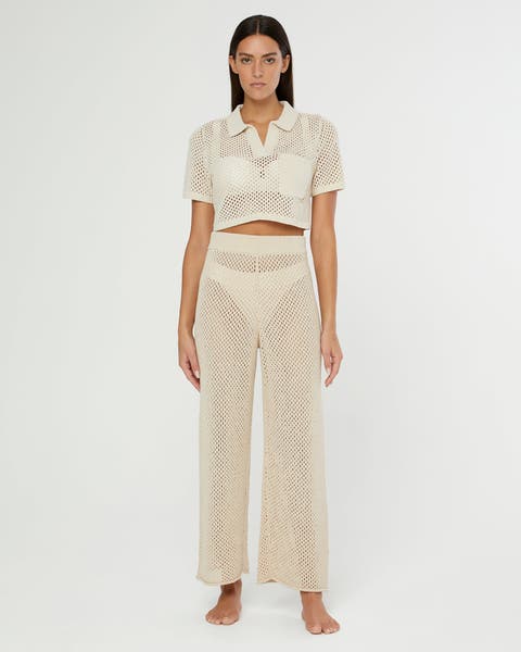 Knit Crochet Wide Leg Pant
