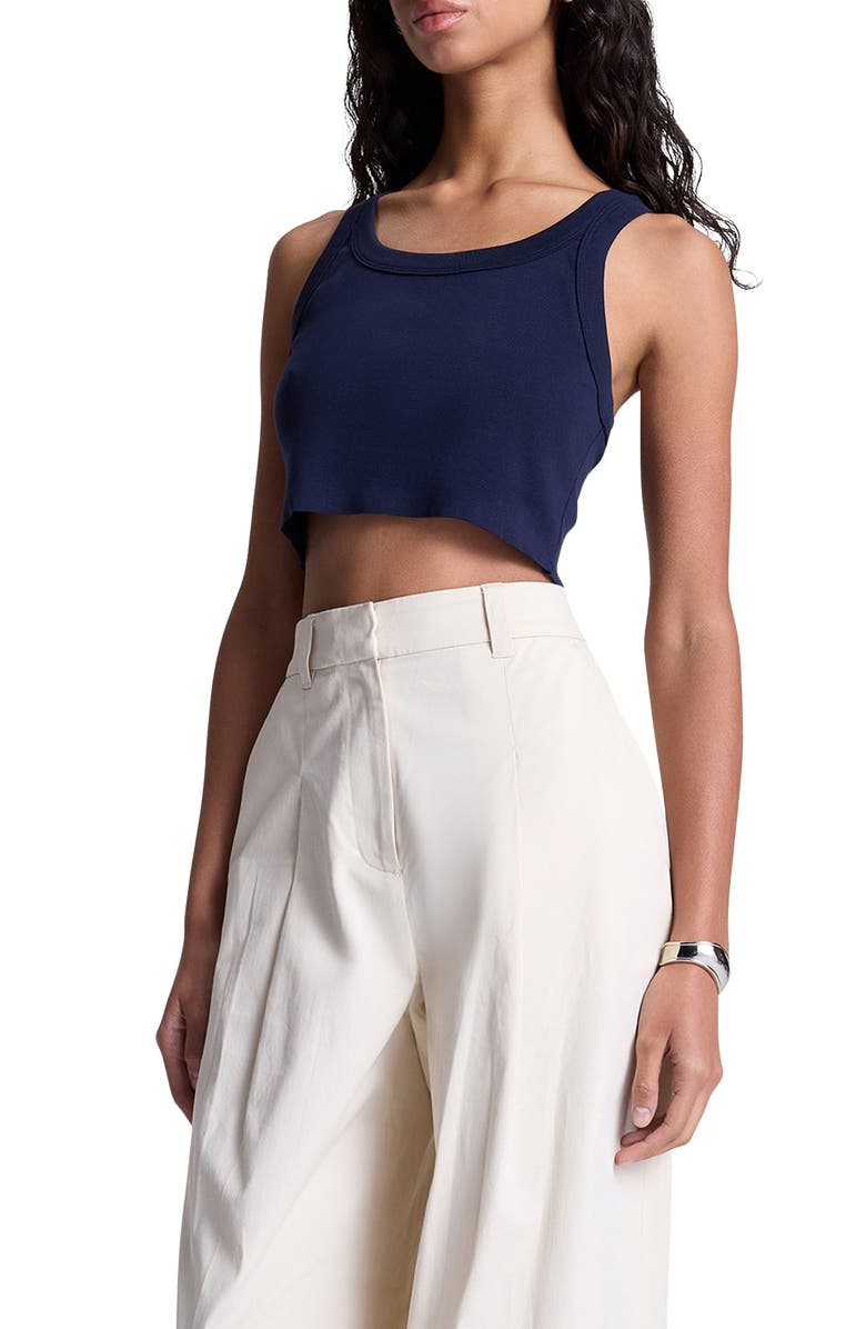 A.L.C. Halsey Crop Tank, Alternate, color, Black