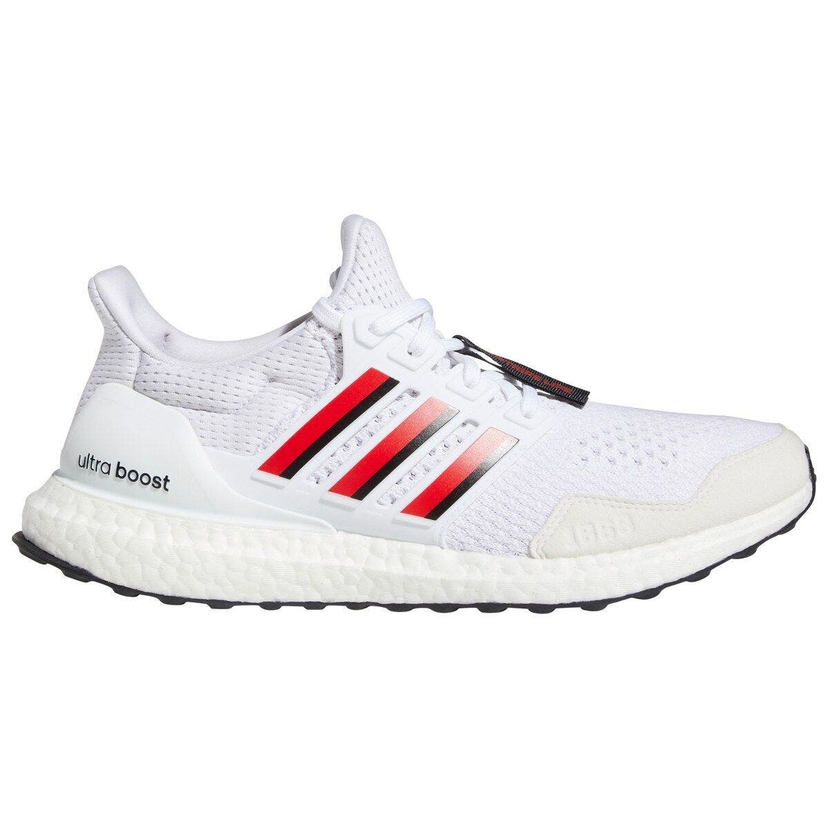 adidas White/Scarlet Nebraska Huskers Ultraboost 1.0 Running Shoe, Main, color, 