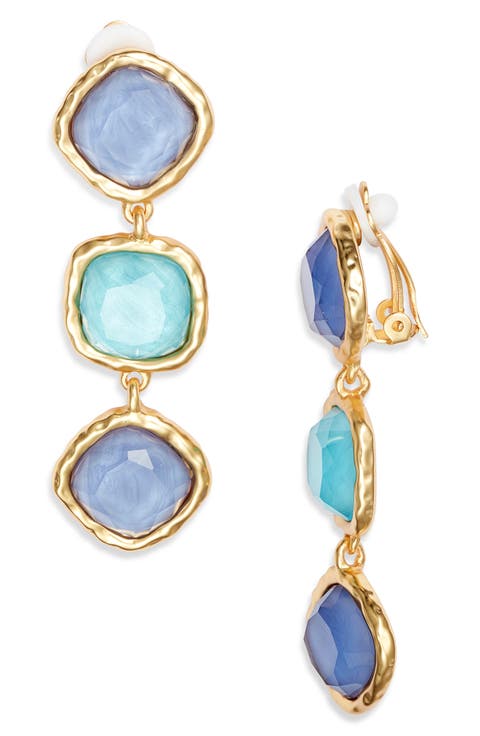 Bezel Trio Clip-On Earrings