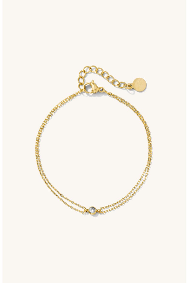 Double Chain Diamond Bracelet, Main, color, Gold
