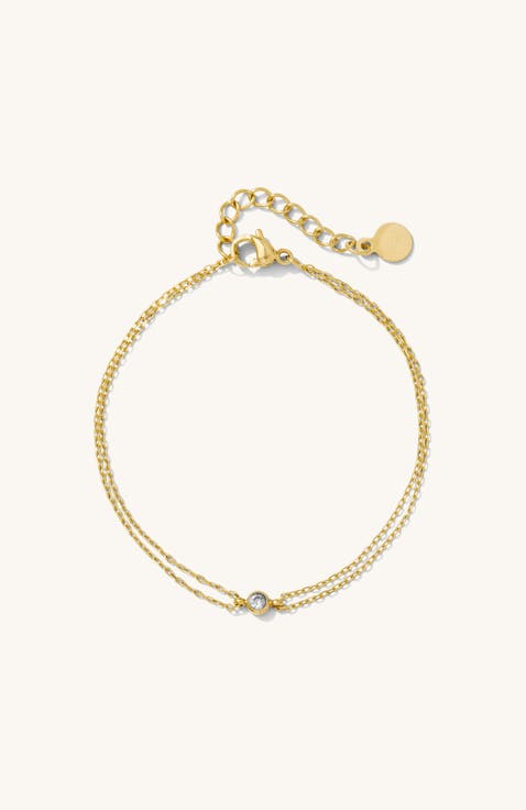 Double Chain Diamond Bracelet