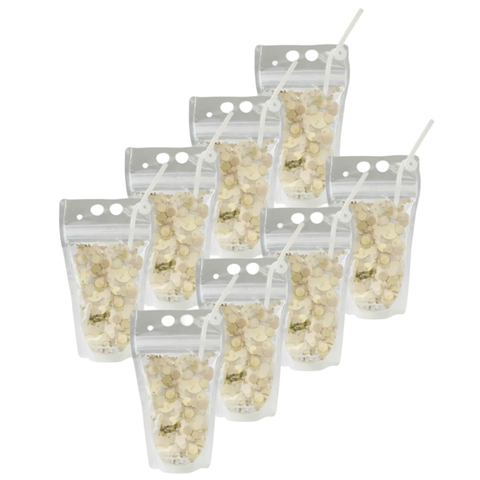 Gold Confetti Drink Pouches