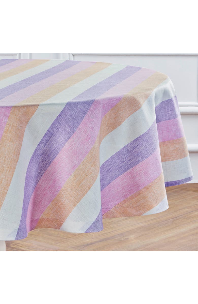 Solino Home Linen Round Tablecloth - Gelato Stripe, Alternate, color,