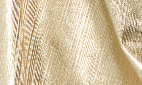 Wishlist Cowl Neck Sleeveless Metallic Dress In Gold