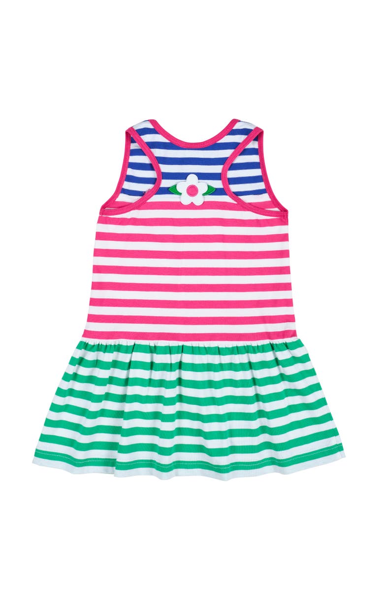 Florence Eiseman Stripe Knit Dress With Flowers, Alternate, color, Multicolor