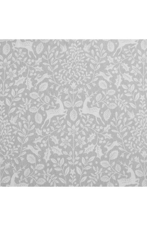 Laura Ashley Deer Dance Cotton Flannel Sheet Set In Grey