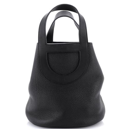 Pre-owned Hermes Hermes In-the-loop Bag Clemence With Swift 23 In Black
