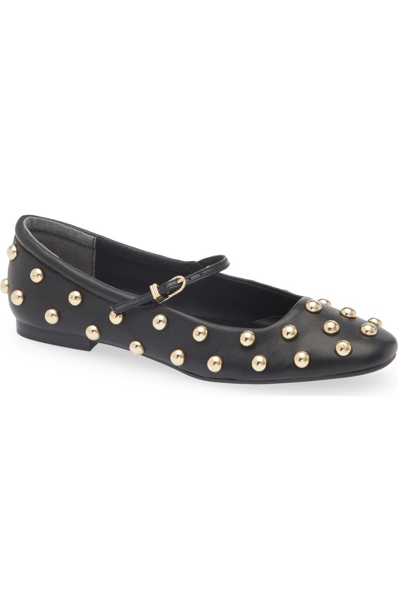 Dolce Vita Alissa Studded Flat, Main, color, Black Leather