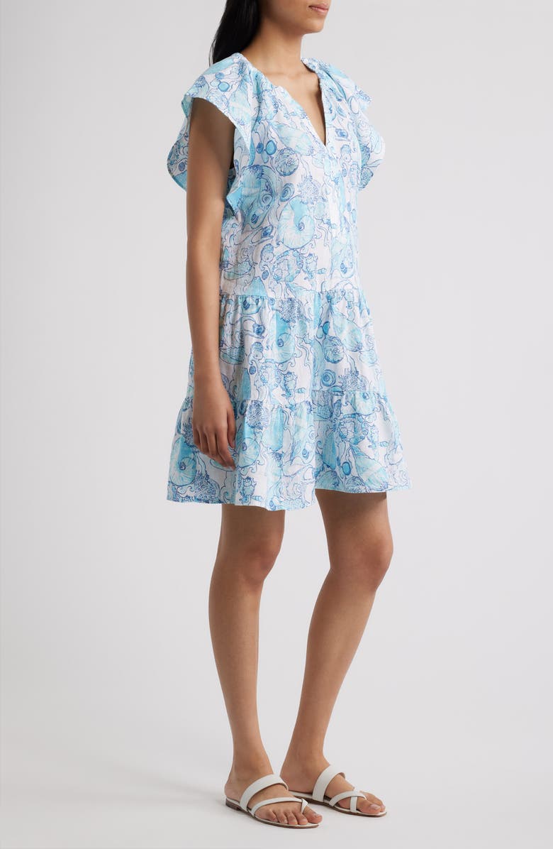 Lilly Pulitzer<sup>®</sup> Norella Linen Swing Dress, Alternate, color, Resort White Shell Shine