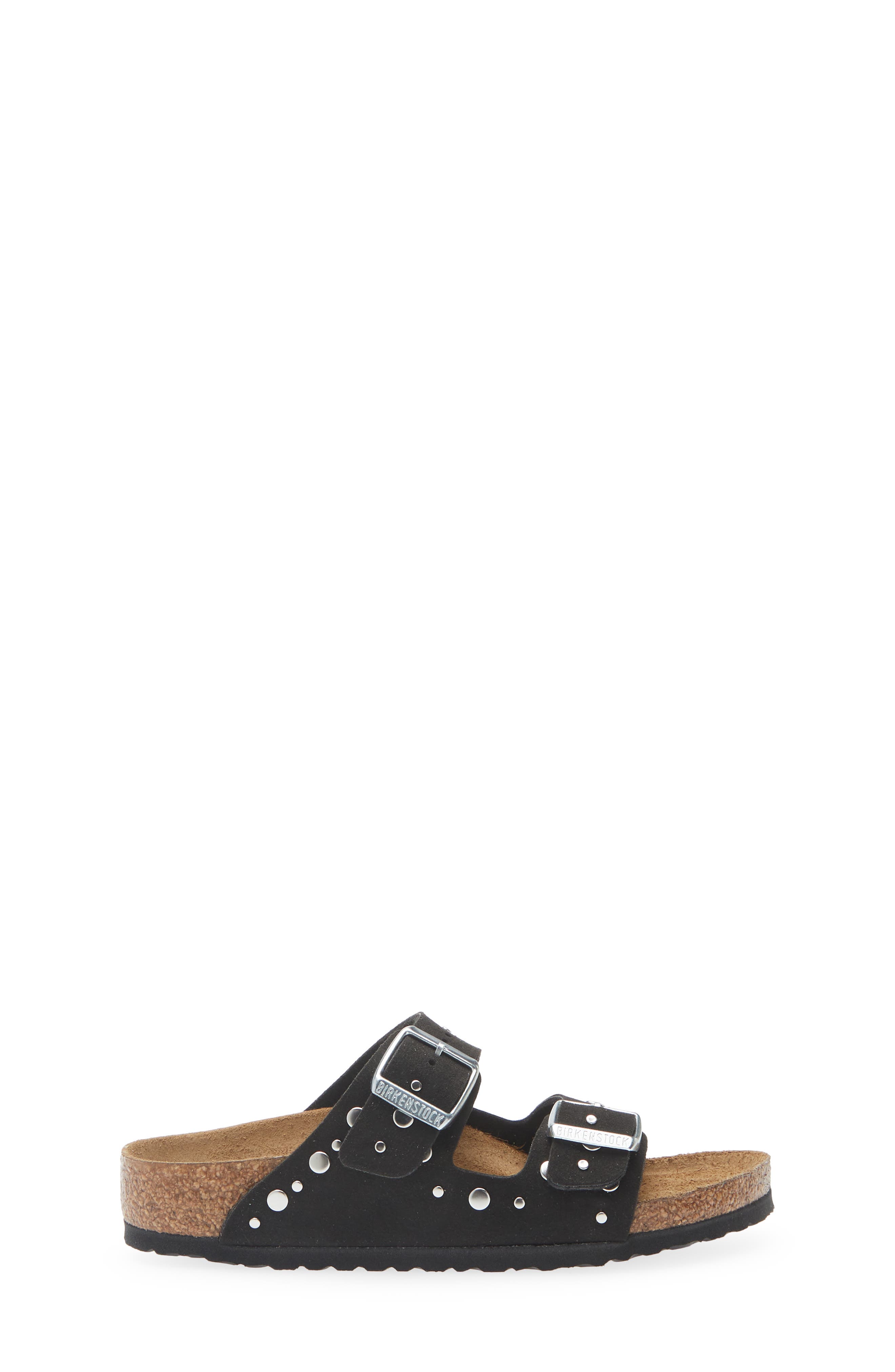 Birkenstock Kids' Arizona Rivets Slide Sandal, Alternate, color, Black