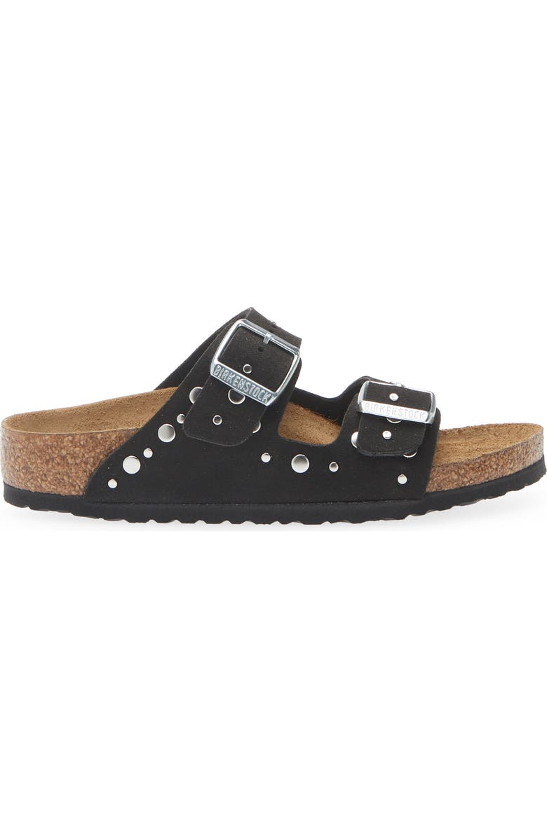 Birkenstock Kids' Arizona Rivets Slide Sandal, Alternate, color, Black