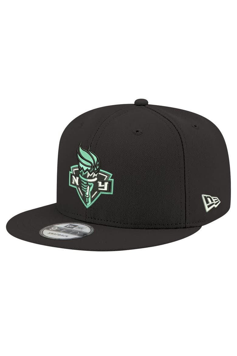 Unisex New Era Black New York Liberty Logo 9FIFTY Snapback Hat, Main, color, Black