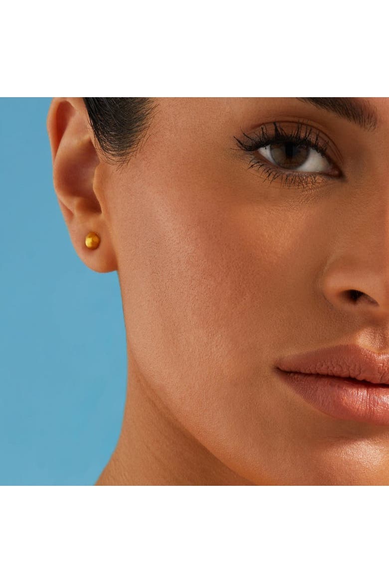 Circle Stud Earrings, Alternate, color, Gold 9k