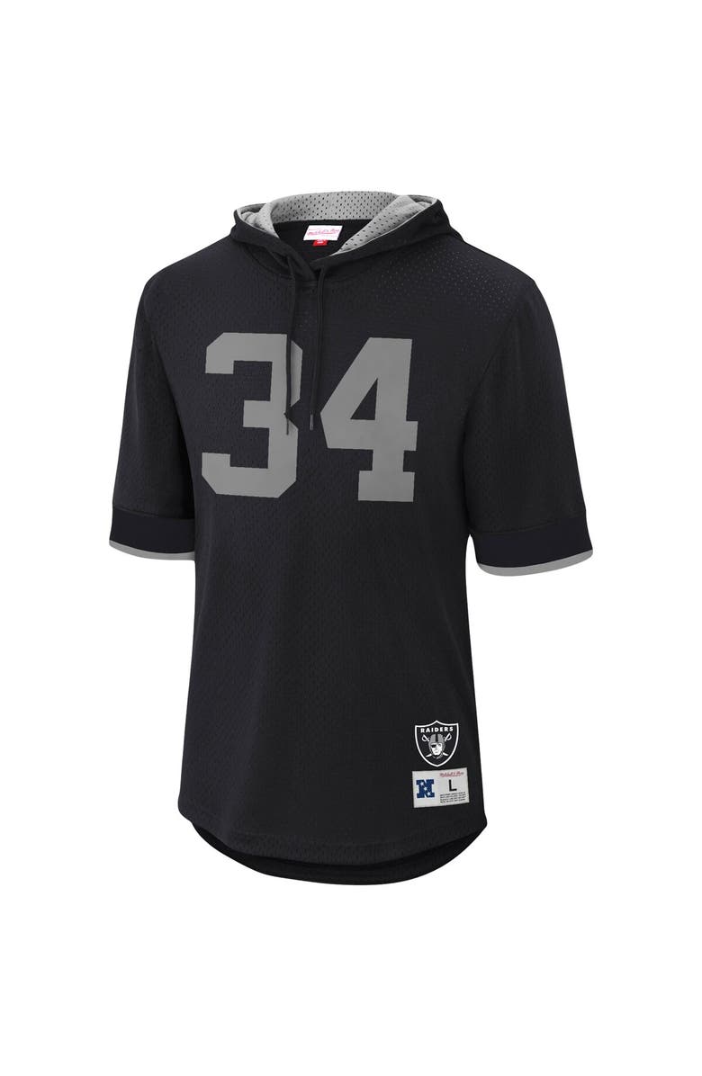 Mitchell & Ness Men's Mitchell & Ness Bo Jackson Black Los Angeles Raiders Retired Player Mesh Name & Number Hoodie T-Shirt, Alternate, color,