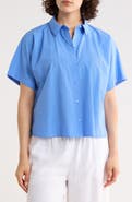 Eileen Fisher Classic Collared Organic Cotton Shirt