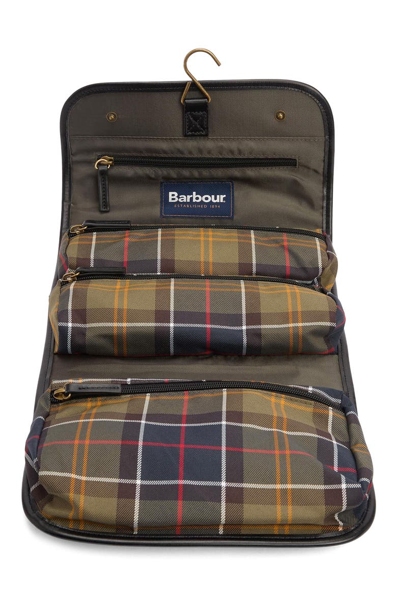 Tartan Hanging Wash Bag, Alternate, color, CLASSIC/BEACON