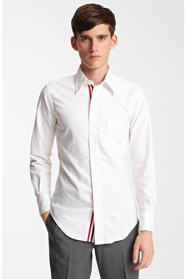 Oxford Shirt with Signature Placket, Alternate, color, WHITE