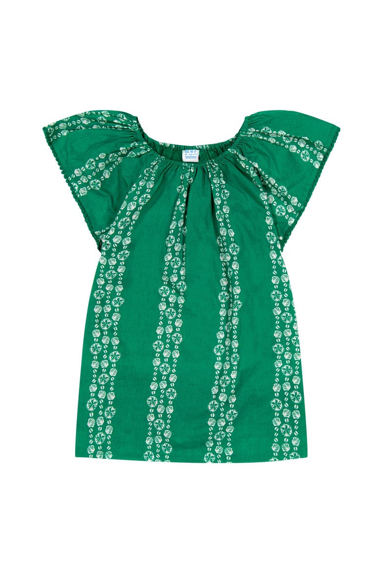 Mini Capucine Girls Caftan, Main, color, Green
