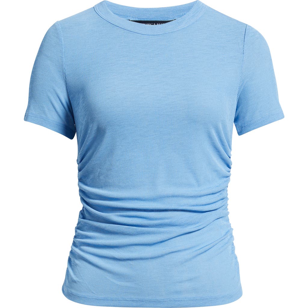Veronica Beard Remus Ruched T-shirt In Blue