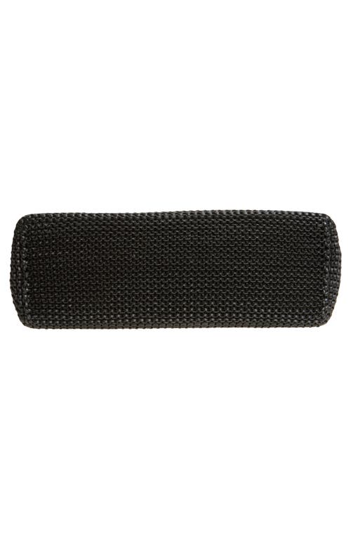 Totême Toteme T-lock Woven Leather Top Handle Bag In Black