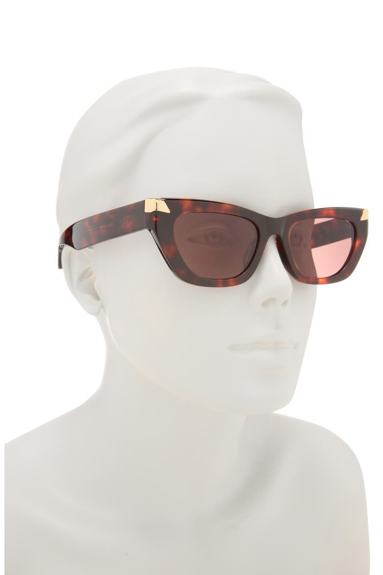 53mm Cat Eye Sunglasses, Alternate, color, HAVANA HAVANA BROWN