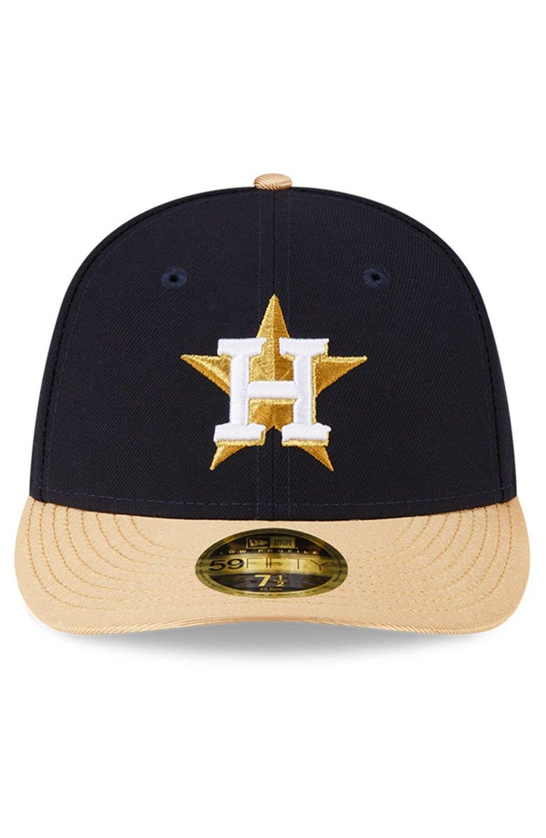 New Era Navy Houston Astros 2023 Gold Collection Low Profile 59FIFTY Fitted Hat, Alternate, color, 