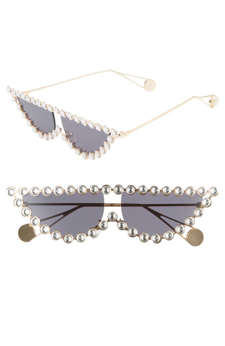 Rad + Refined Glow Up Flat Top Cat Eye Sunglasses, Main, color, 