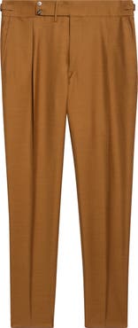 ISAIA Unito Pleated Wool, Mohair & Silk Pants