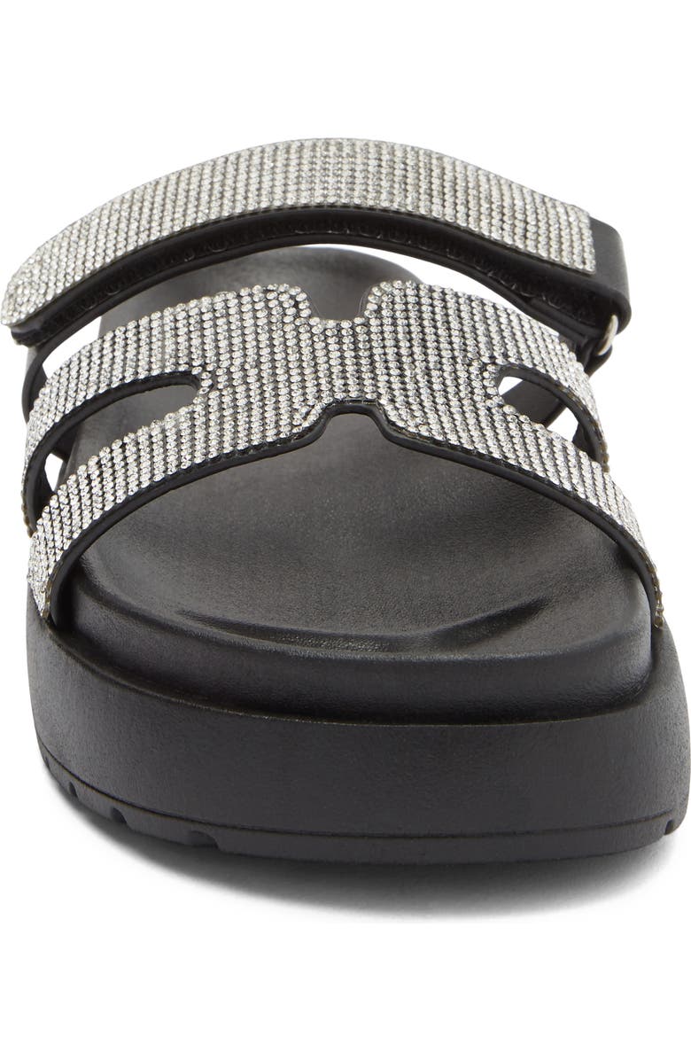 TOP MODA Kemper Rhinestone Embellished Slide Sandal, Alternate, color, Black