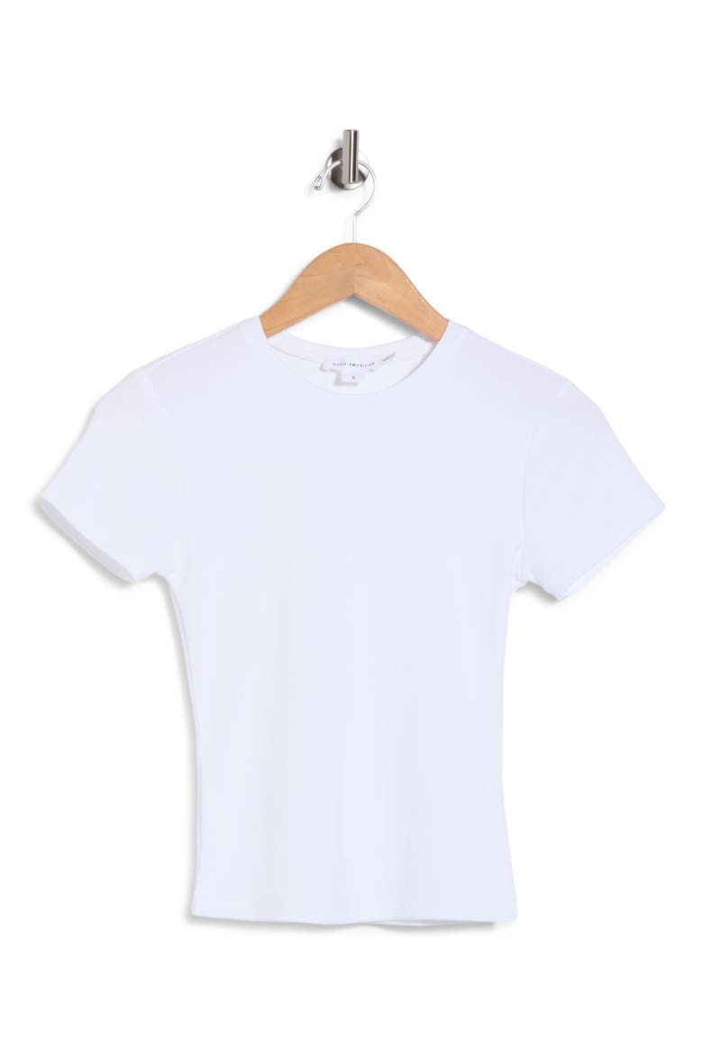 The Rib Baby Tee, Main, color, WHITE001