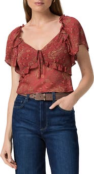 PAIGE Mirasol Ruffle Silk Top