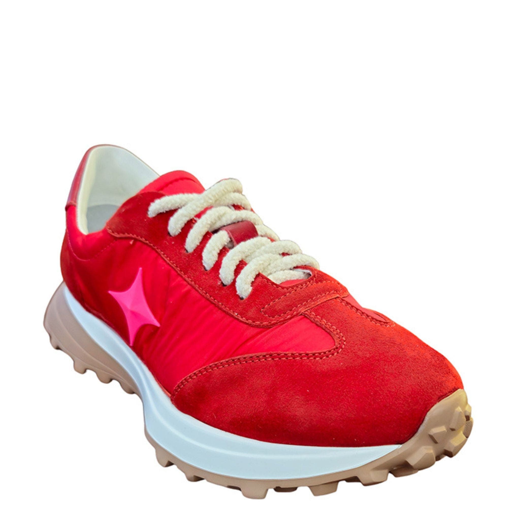 Star Jogger Sneaker, Alternate, color, RED