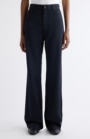 Acne Studios Poltana Fluid Pinstripe Bootcut Trousers