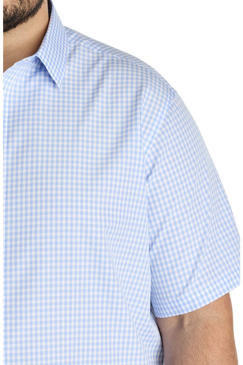 Big & Tall Lawrence Grid-Patterned Sport Shirt, Alternate, color, LIGHT BLUE